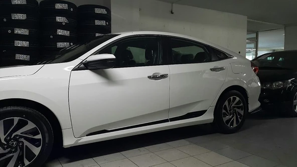 AUTOGP Honda civic fk7 uyumlu kapı alt çıtası siyah ( geniş model ) 2016+ - 2