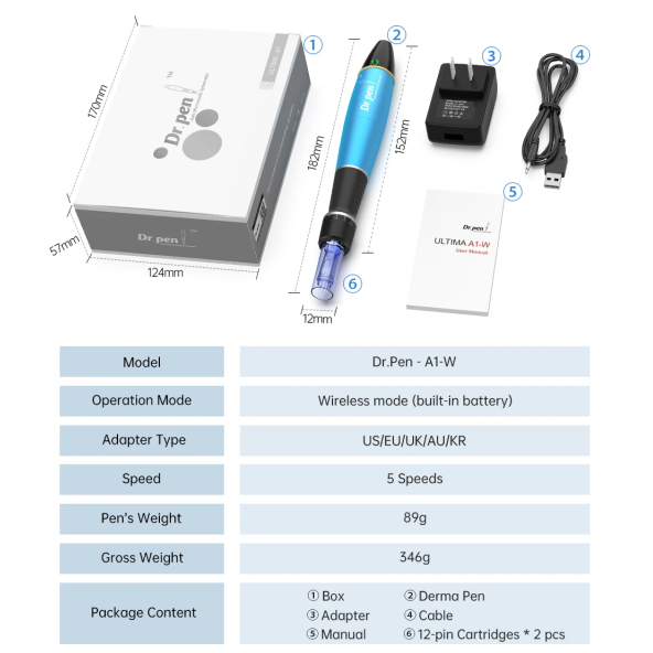Dr pen A1 W Kablosuz Dermapen Cihazı - 5