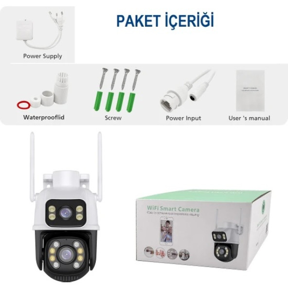 Speed Wifi Çift Kamera (2mp+2mp)32GB Hafıza Kart ile Birlikte - 4