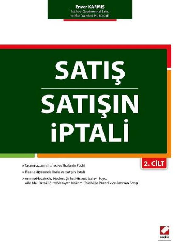 Satış – Satışın İptali (2 Cilt) - 1