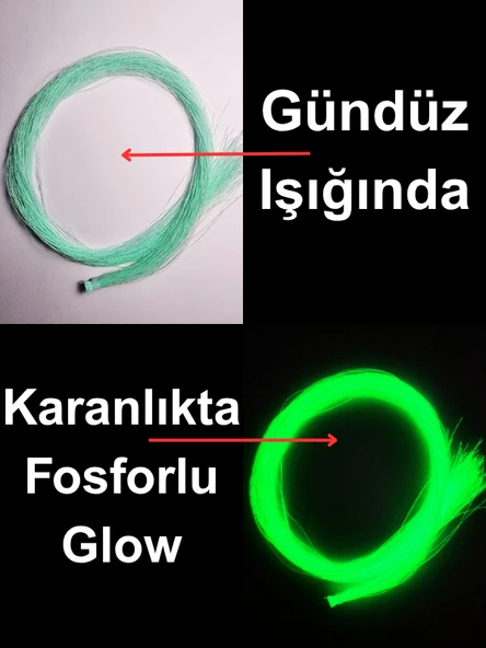 eagenset Su Yeşili Fosforlu Karanlıkta Parlayan Glow  Luminous in The Dark Ultraviyole (UV) Neon Poşet Çapari Simi
