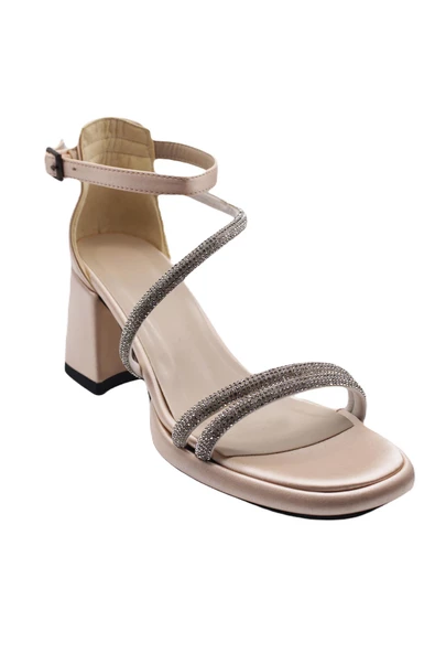 Trendella Taşlı Saten Abiye Ayakkabı - 7