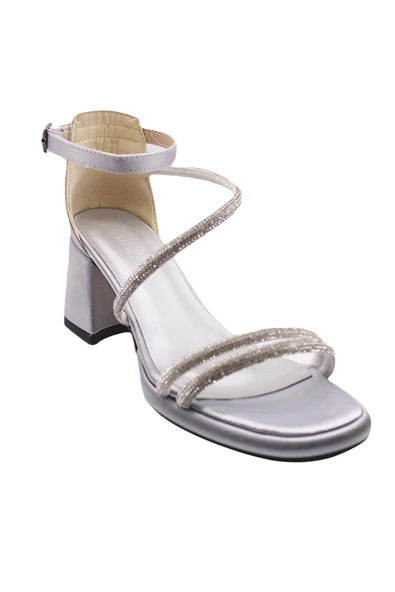 Trendella Taşlı Saten Abiye Ayakkabı - 4