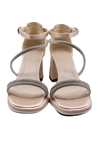 Trendella Taşlı Saten Abiye Ayakkabı - 8