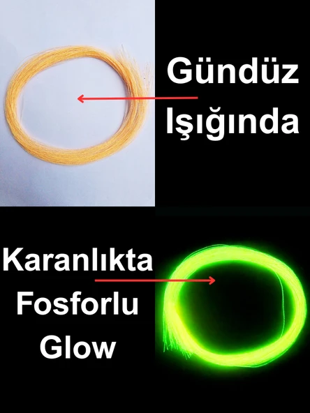 eagenset Turuncu Fosforlu Karanlıkta Parlayan, Glow Luminous in Dark Ultraviyole (UV) Neon 1 Adet Poşet Çapari Simi