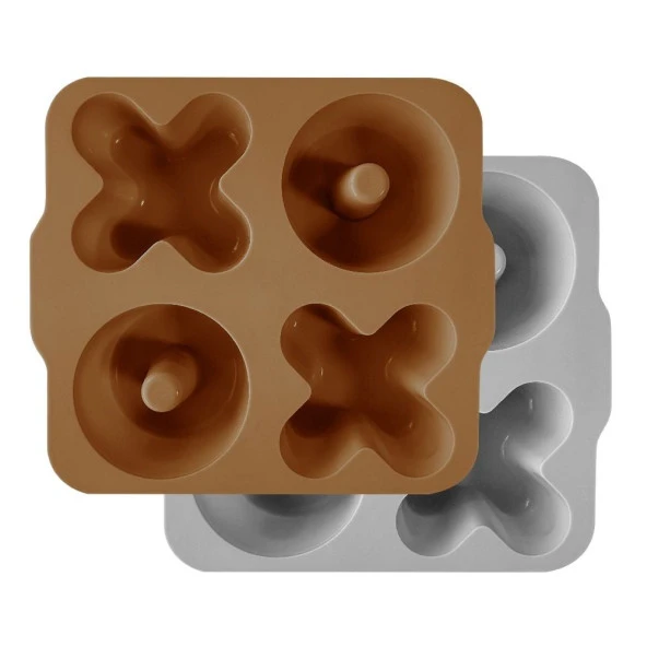 OiOi XOXO Silikon Kek Kalıbı Woody Brown / Powder Grey