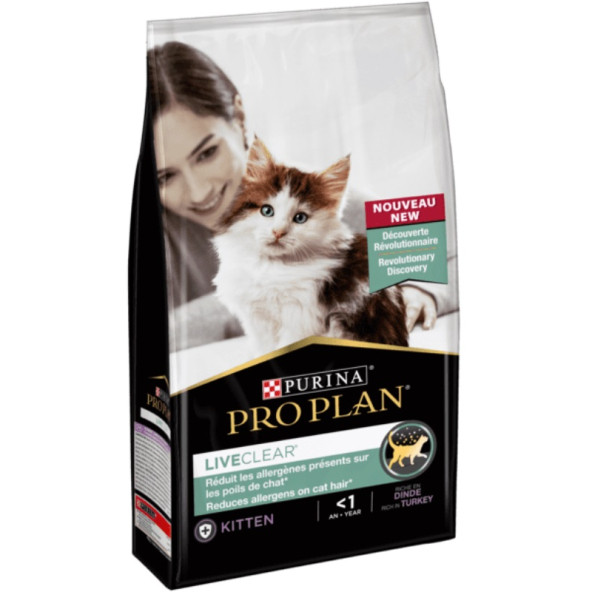 Proplan liveclear kitten 1,4kg hindili yavru kedi maması alerjen azaltan yavru kedi maması