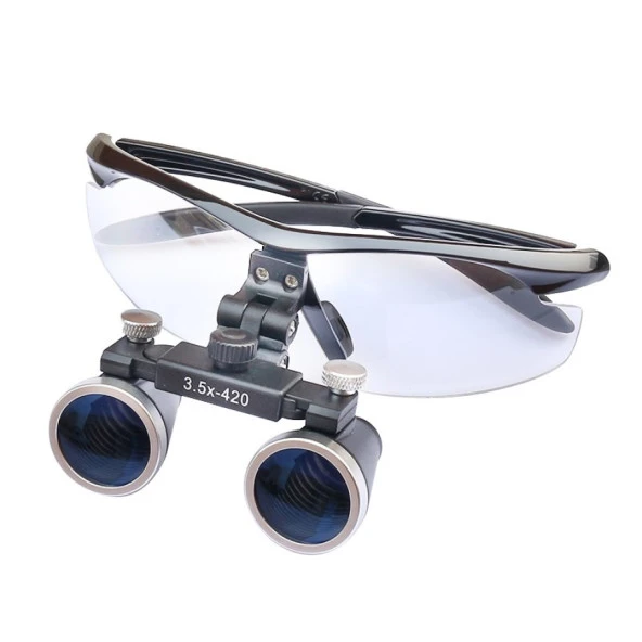 3.5X - 420 Mm Diş Cerrahi Gözlük Lens Büyüteç Taşıma Çantalı