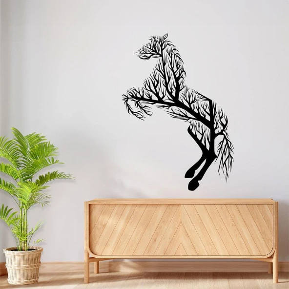 At Figürlü Tablo Lazer Kesim Metal Sac Tablo - 2