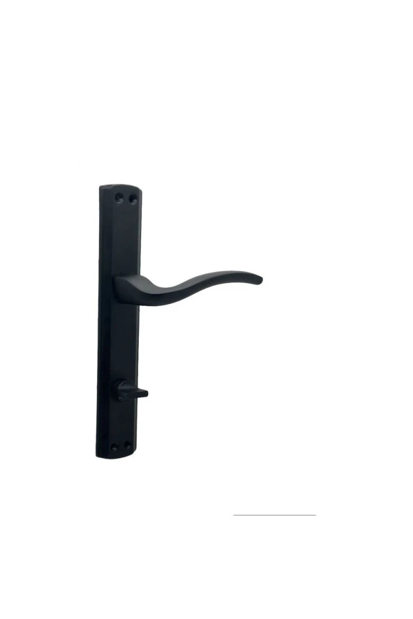 Trim Mat Siyah Lüx Aynalı Wc Banyo Kapı Kolu Sol Basar 1 Takım