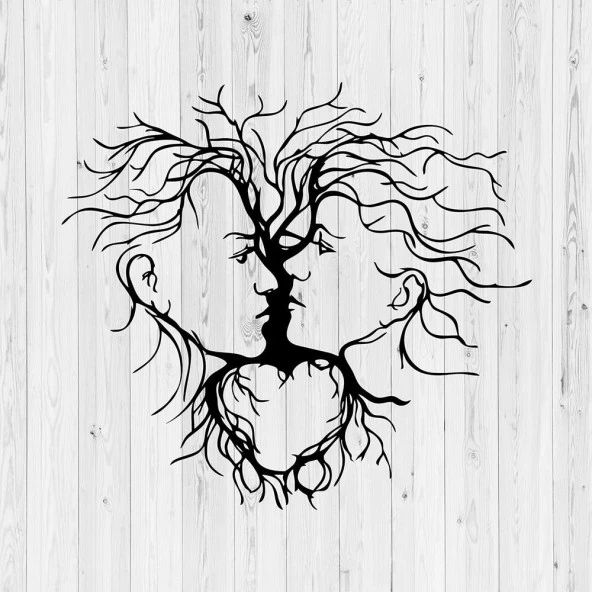 Romantik Tablo Kadın Ve Erkek Temalı Metal Tablo - 3