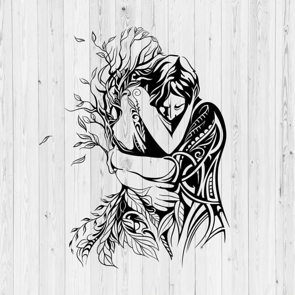 Kadın Erkek Tablo Romantik Çift Tablosu Lazer Kesim Tablo - 3