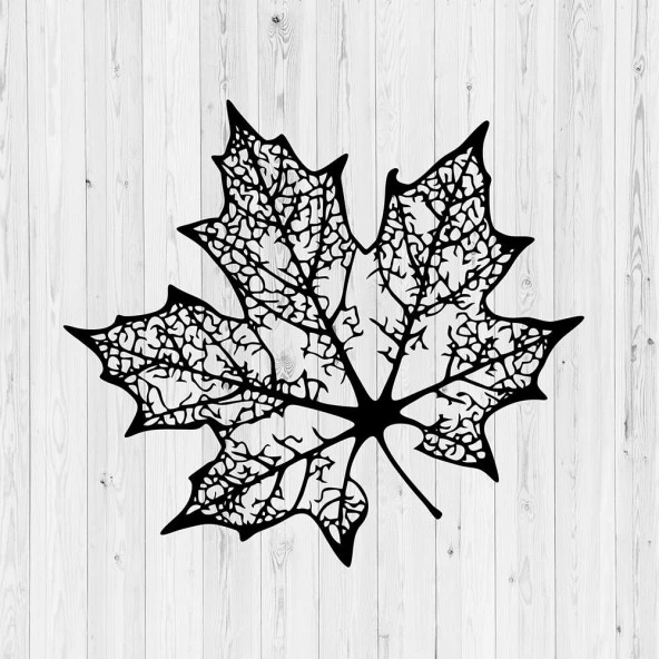 Akçaağaç Yaprağı Tablo Lazer Kesim Metal Tablo - 3
