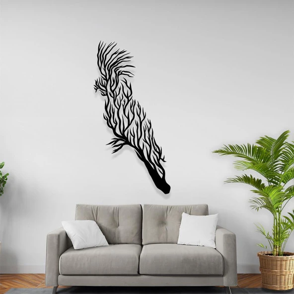 Evcil Hayvan Tablosu Siyah Renk Sultan Papağanı Tablosu