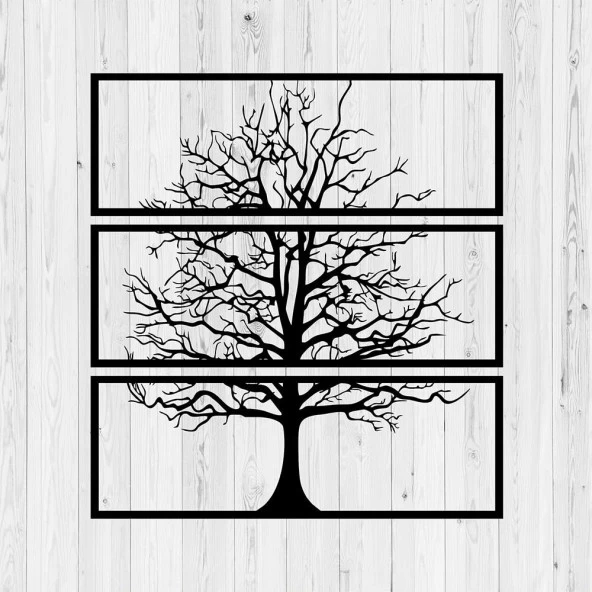 Metal Tablo Tasarım Lazer Kesim Ağaç Duvar Dekoru - 3