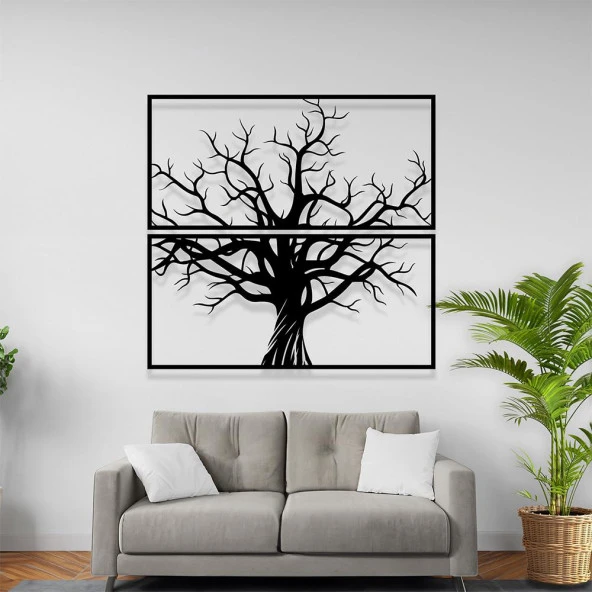 Metal Duvar Aksesuarı Yaşam Ağacı Metal Tablo