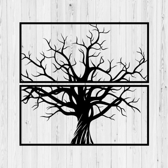 Metal Duvar Aksesuarı Yaşam Ağacı Metal Tablo - 3