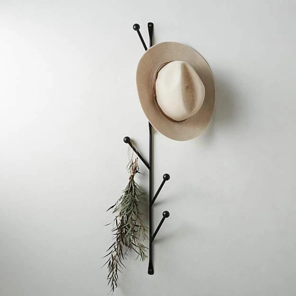 Demir Askılık Dekoratif Şapka Kıyafet Askısı