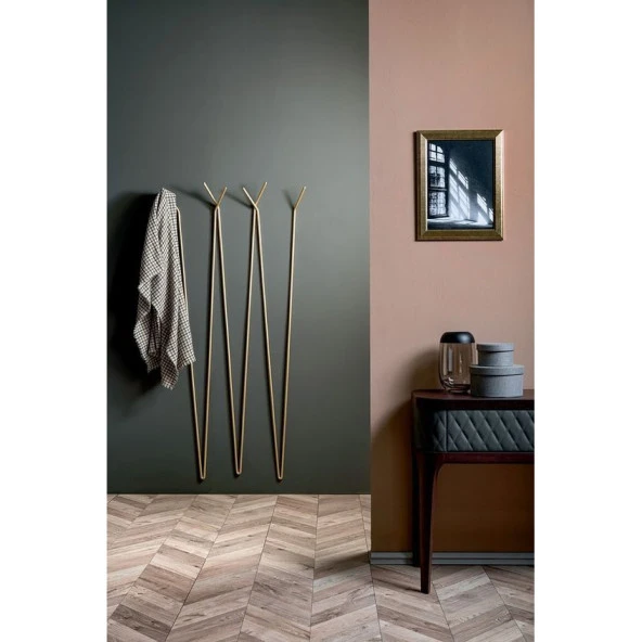 Tasarım Askılık Gold Kıyafet ve Çanta Askısı