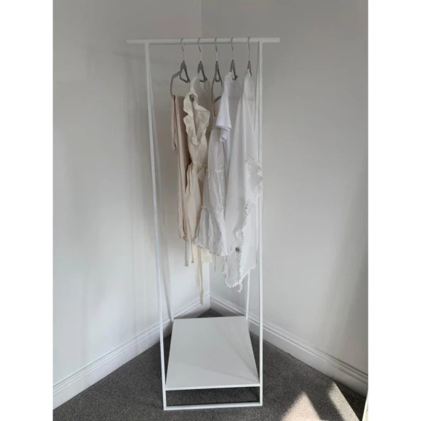 Metal Kıyafet Dolabı Elbise Askılığı Metal Açık Gardırop - 2