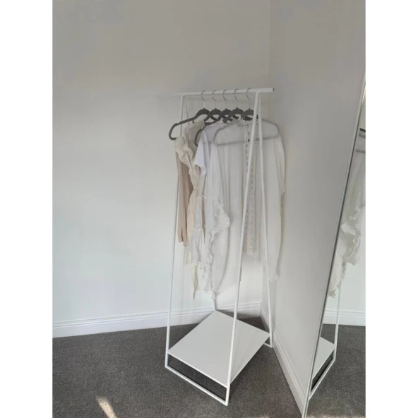 Metal Kıyafet Dolabı Elbise Askılığı Metal Açık Gardırop - 3