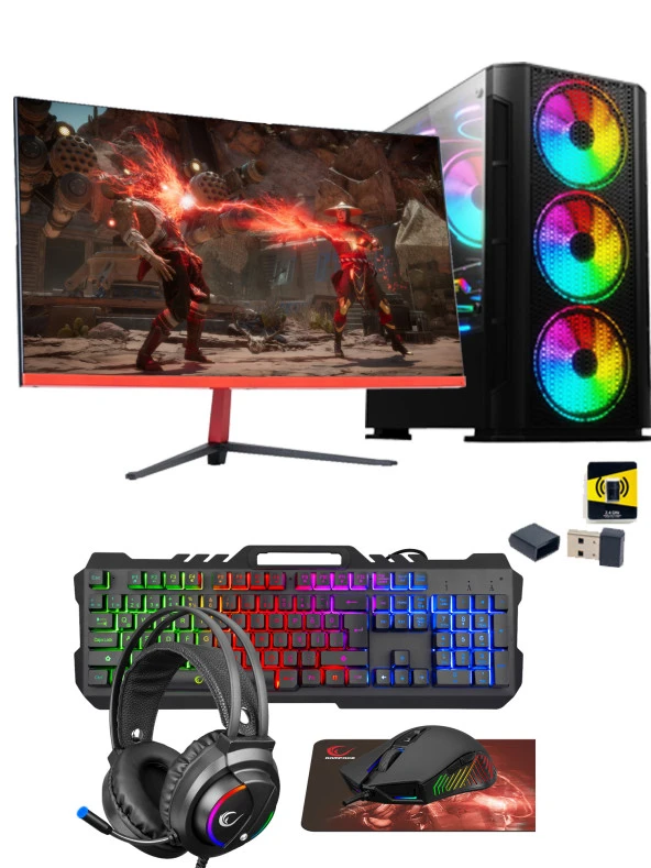 RAMTECH TREND X70 İ5 9400F 32GB RAM 960GB SSD RX580 8GB 23.6 165HZ MONİTÖR OYUNCU MASAÜSTÜ BİLGİSAYAR