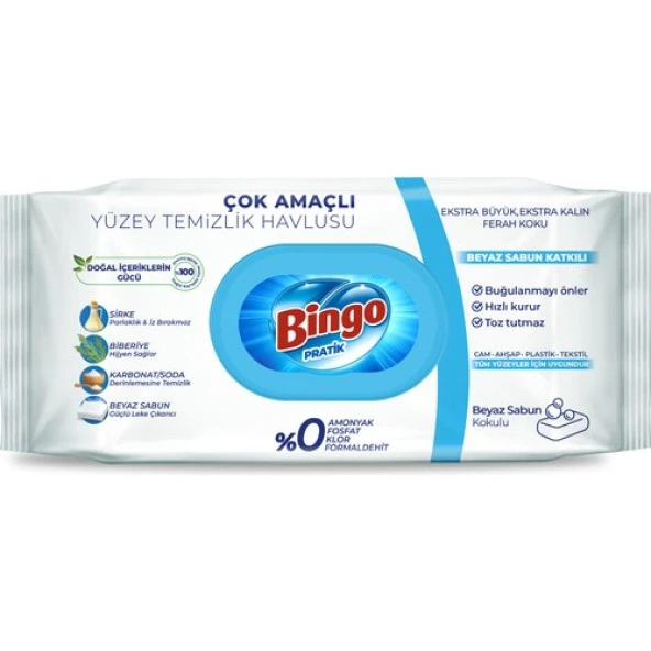 Bingo Pratik Yüzey Havlusu 96'lı Beyaz Sabunlu - 2