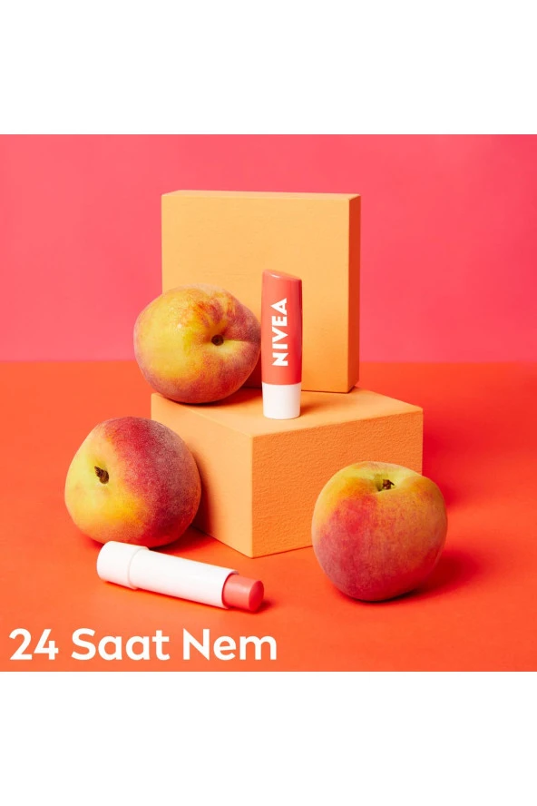 Nivea Dudak Bakım Kremi Ve Dudak Parlatıcısı Şeftali 4,8gr,24 Saat Nem,şeftali Kokusu,hafif Pembe Işıltı - Resim 6