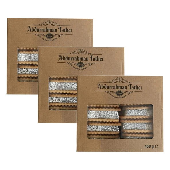 Abdurrahman Tatlıcı Bisküvili Lokum 450 gr x 3 Adet