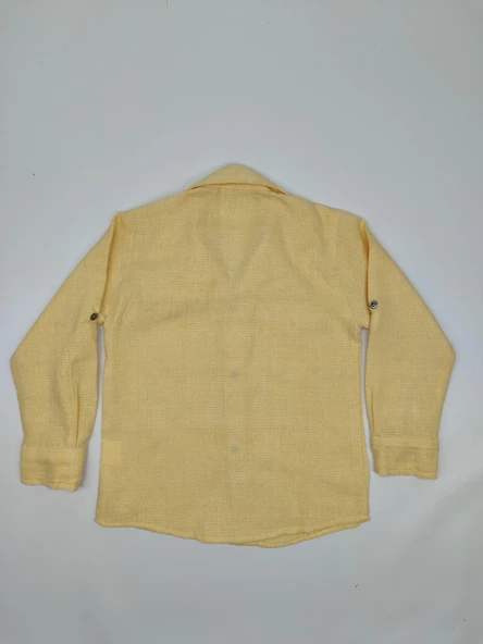 Erkek Çocuk Çıtçıtlı Keten Gömlek - 9