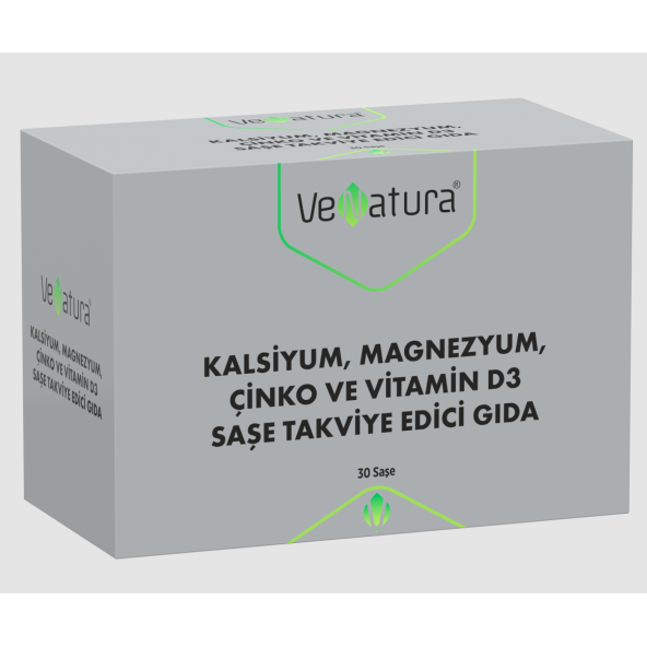 Venatura Kalsiyum Magnezyum Çinko ve Vitamin D3 30 Saşe