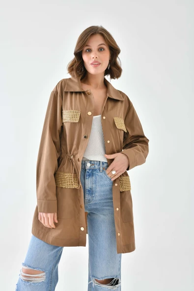 FTZ Women Kadın Paraşüt Kap  Camel 30715 ürün görseli