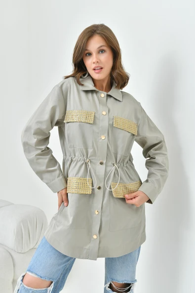 FTZ Women Kadın Paraşüt Kap  Gri 30715 - 5