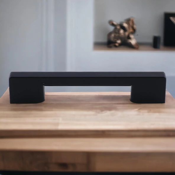 Köprü 96 Mm (SERT PLASTİK) Mobilya Mutfak Çekmece Dolabı Dolap Siyah Kulbu Kulpu Kulpları 10 Adet - 6