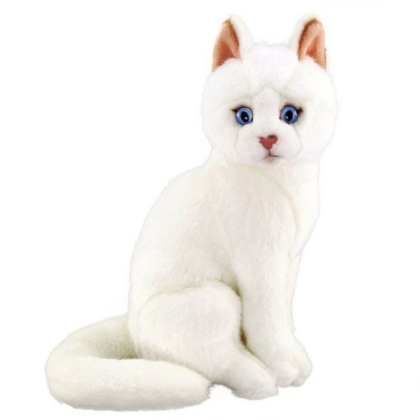 Nessiworld 22Cm Oturan Beyaz Kedi
