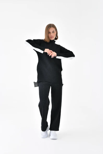 FTZ Women Kadın Yan Detaylı İkili Takım  Siyah 20644 ürün görseli