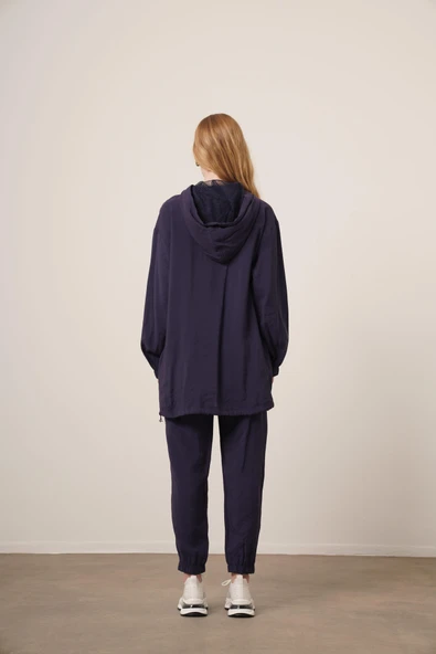 FTZ Women Kadın File Detaylı Pantolonlu Takım  Lacivert 30713 - Resim 7