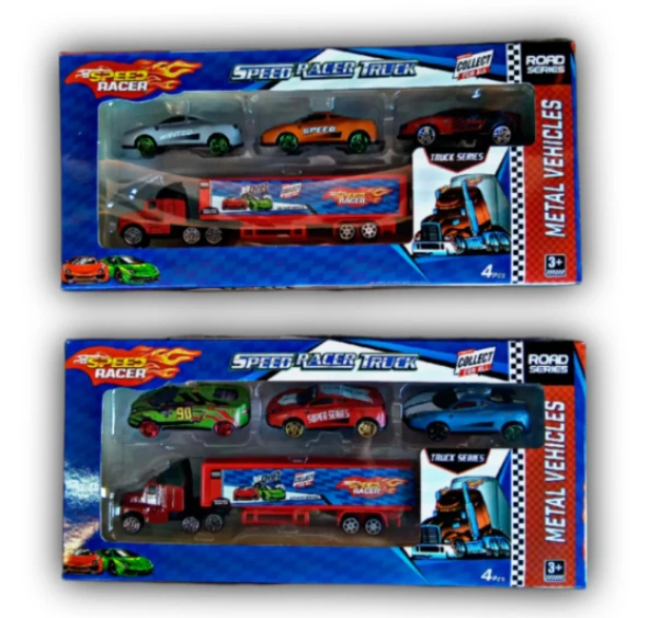 Toysan TOY-40 4'lü Speed Racer Metal Araba Oyuncak