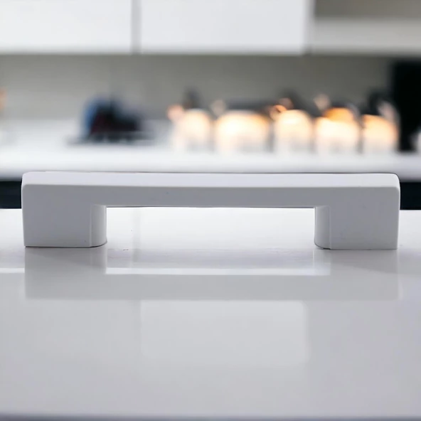 Köprü 96 Mm (SERT PLASTİK) Beyaz Mobilya Mutfak Dolabı Çekmece Dolap Kulpu Kulbu Kulpları - Resim 3