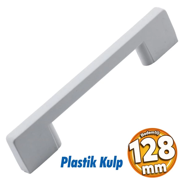 Köprü 128 Mm (SERT PLASTİK) Beyaz Mobilya Mutfak Dolabı Çekmece Dolap Kulpu Kulbu Kulpları