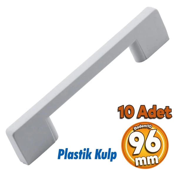 Köprü 96 Mm (SERT PLASTİK) Beyaz Mobilya Mutfak Dolabı Çekmece Dolap Kulpu Kulbu Kulpları 10 Adet - 7