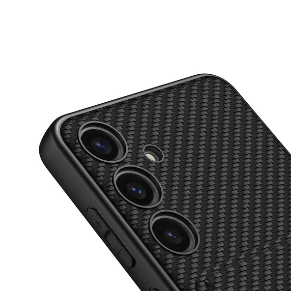 Vendas Samsung Galaxy S24 Plus Suni Deri Arka Yüzey Sürgülü Kamera Korumalı Zore Kartlıklı Kıpta Silikon Kapak - 4