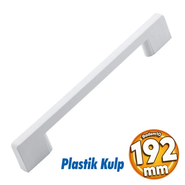 Plastik Kulp Köprü Mobilya Mutfak Dolabı Çekmece Dolap Kulpları Kapak Kulpu Kulbu Beyaz 192 mm