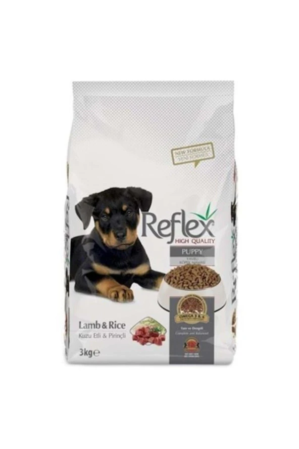 Reflex Yavru Köpek Maması Kuzu Etli Ve Pirinçli 3 Kg x 3 adet