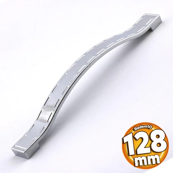 Akasya Kulp Mobilya Mutfak Dolabı Çekmece Dolap Kulpları Kapak Kulpu Kulbu Krom Renk 128 mm Metal