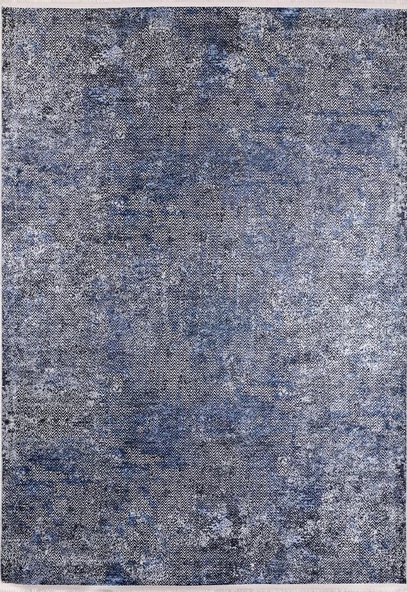 Modern Mavi Dijital Baskı Hipoalerjenik Kaymaz Taban Halı Yolluk ürün görseli 1