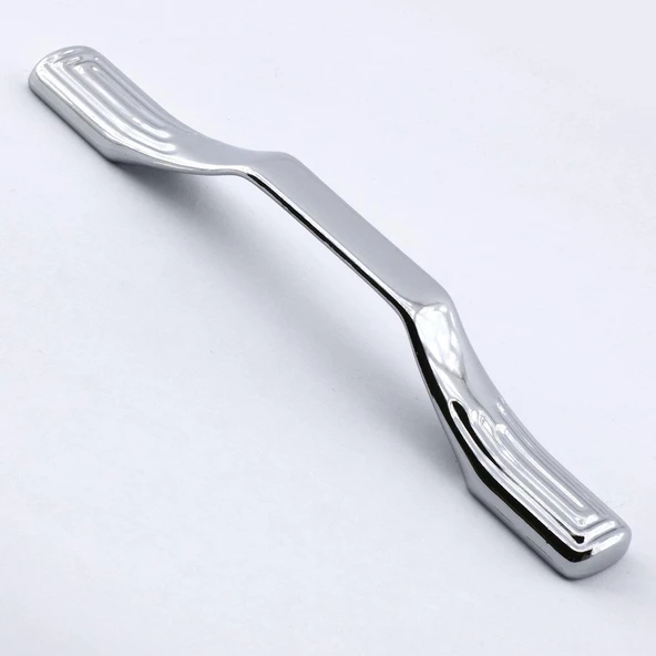 Kesit Kulp Mobilya Mutfak Dolabı Çekmece Dolap Kulpları Kapak Kulpu Kulbu Krom Renk 160 mm Metal - Resim 2