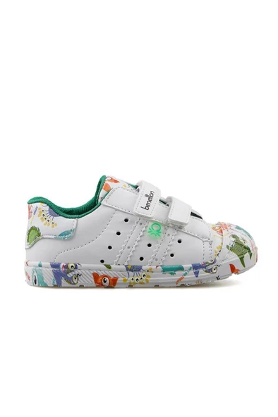 Benetton BN-30965 Unisex Çocuk Anatomik Günlük Ayakkabı Beyaz Yeşil 22-25