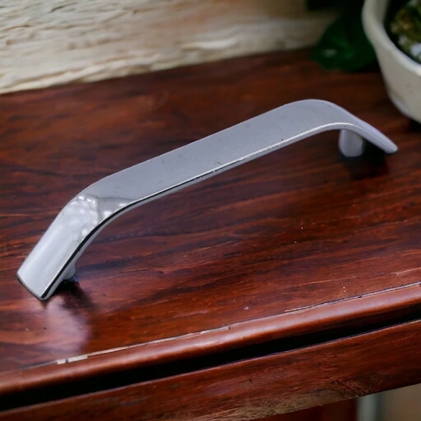 Alara (96 MM - 9.6 CM) Mobilya Mutfak Çekmece Dolabı Dolap Kulpları Kulpu Kulbu Krom Renk Metal - 4