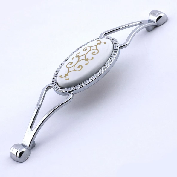 Seçil Kulp Mobilya Mutfak Dolabı Çekmece Dolap Kulpları Kapak Kulpu Kulbu Krom Renk 128 mm Metal - Resim 2